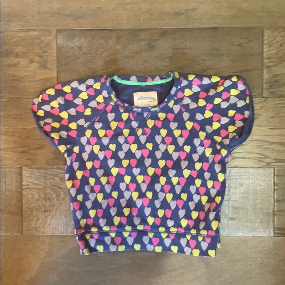 Girls size 8 Johnnie b heart sweatshirt top
